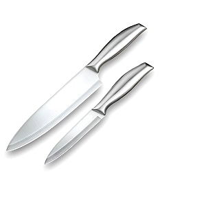 stainless steel cook utility knife versatile cutlery steak kitchen tool with sharp blade silver 2pcs
