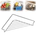 Stainless Steel Corner Sink Shelf Triangular Open Wire Rack Organizer, 1pcs