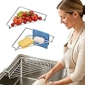 Stainless Steel Corner Sink Shelf Triangular Open Wire Rack Organizer, 2pcs