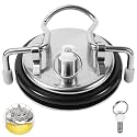 Stainless Steel Corny Keg Carbonation Lid Leak-proof Carbonation Keg Lid for Corny Cornelius Keg Keg Accessories Replacement Parts with Extra Air Valve & Keg Post O-ring Home Brewing Equipment