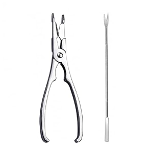 stainless steel crab cutter tool with seafood forkpick silver