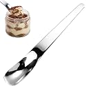 Stainless Steel Dessert Spoon with Long Ergonomic Handle, 1