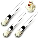 Stainless Steel Dessert Spoon with Long Ergonomic Handle (3 Pcs)