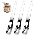Stainless Steel Dessert Spoon with Long Ergonomic Handle, 3