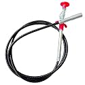 Stainless Steel Drain Pipe Cleaning Spring Stick, Hair Catching Claw Wire, Sink Sewer Clog Dredge Remover, Basin Cleaner, Flexible Grabber Pickup Tool, Retractable Cable (5ft (160cm), Black)