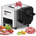 Stainless Steel Electric Food Mincer &amp; Slicer Versatile Vegetable Shredder, Meat Cutter &amp; Food Processor for Kitchens and Butchers Heavy-Duty,Easy to Clean (Single)