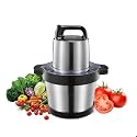 Stainless Steel Electric Meat Grinder | 1200W Heavy Duty Food Chopper with 6 Litre Bowl & Handle | Vegetable, Fruit, Onion & Meat Chopper | Kitchen Food Processor | Pack of 1