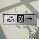 Stainless Steel Fire Exit Sign Board for