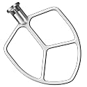 Stainless Steel Flat Beater for Kitchenaid Stand Mixers 5 Quart Lift and 6 Quart, Paddle Attachment Compatible with KitchenAid, Dishwasher Safe