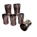 Stainless Steel Flowers Printed Water Glasses 12