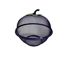 Stainless Steel Fruit &amp; Vegetable Baskets with Lid, perfect for dining table decor also discover veggie tokris, net covers, and steel food covers, enhancing kitchen elegance(Large,Purple)