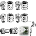 Stainless Steel Garden Hose Quick Connect Fittings, 3/4 Inch GHT