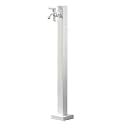 Stainless Steel Garden Water Column with Double Faucet - Efficient Irrigation &amp; Washing System for Outdoor Gardens, Yards, and Patios