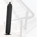 Stainless Steel Glass Railing Post, Square Metal Railing Spindles with Screws, Adjustable Spindles Stair Balustrade Post Kit Indoor, Strong Load-Bearing Capacity(C-MID,Height 40in/100cm)