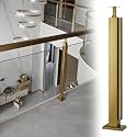 Stainless Steel Glass Railing Post, Square Metal Railing Spindles with Screws, Adjustable Spindles Stair Balustrade Post Kit Indoor, Strong Load-Bearing Capacity(B-Edge,Height 32in/80cm)