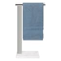 Stainless Steel L-Shaped Hand Towel Holder, SUS304 Bathroom Towel Rack with Thickened Base for Countertop Vanity (Chrome, Square Base)