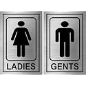 Stainless Steel Ladies Gents Sign Board for