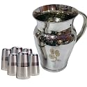 Stainless Steel leser Glass Set or Jug