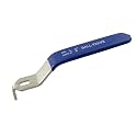 Stainless Steel Lever Handle Iron Chrome Plated Replacement Quarter Turn with Plastic Grip Blue for DN20 Ball Valve (Hole Size 10x6mm)