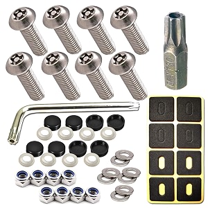 zxfoog anti theft license plate screws stainless steel 1434 bolts