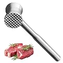 Stainless Steel Meat Tenderizer Hammer – Heavy-Duty All-Metal Design, Anti-Rust & Dishwasher Safe – Textured Surface for Steak, Chicken, Pork, and More,6 - YEAR WARRANTY