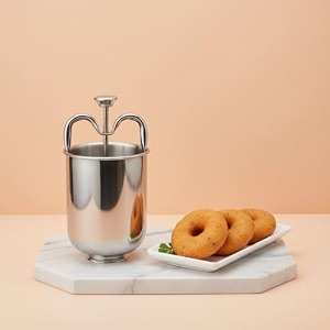 stainless steel medu vada maker machine  south indian urad dal vada amp donut maker  easy kitchen tool for homemade medu vada uzhunnu vada uddina vada snacks amp fritters
