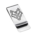 Stainless Steel Money Clip Slim Wallet Credit Business Card Holder for Men, Wallet Charms Gift for Father Dad Husband