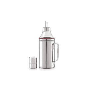 stainless steel oil dispenser 1000 ml  leak-proof oil cruet with precision pour spout  easy to clean  ideal for cooking frying salad dressing amp kitchen use 2
