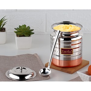 Stainless Steel Oil Ghee Jar Ghee Container
