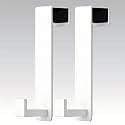 Stainless Steel Over The Door Hooks Heavy Duty, Door Mount Coat Rack Bathroom Towel Holder Towel Rack for Bedroom, Doors Hangers Towel Hooks for Bathroom Dorm Essentials (White, 2 Pack)