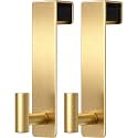 Stainless Steel Over The Door Hooks Heavy Duty, Bathroom Towel Holder Door Mount Coat Rack Towel Rack for Bedroom, Doors Hangers Towel Hooks for Bathroom Dorm Essentials (Gold, 2 Pack)