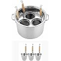 Stainless Steel Pasta Cooker Insert Cookware with Divider and Colander Strainer for Cooking Pasta, Noodles, and Vegetables-