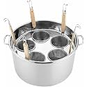 Stainless Steel Pasta Cooker Insert Set, with Strainer Basket for Home Kitchen and Restaurant Cooking-