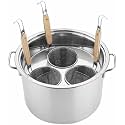Stainless Steel Pasta Cooker Insert Set, with Strainer Basket for Home Kitchen and Restaurant Cooking-