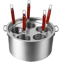 Stainless Steel Pasta Cooker Set - Commercial Stock Pot with Strainer &amp; Steamer Basket - Ideal for Home &amp; Restaurant Cooking, Durable Kitchen Cookware