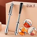 Stainless Steel Peeler for Vegetables and Fruits, 3 in 1 Multifunctional Julienne Peeler for Kitchen, Versatile Vegetable Peelers for Salad Preparation, Durable Vegetable Peeler