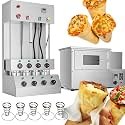 Stainless steel Pizza Cone maker Stand Ice Cream Cone machine 4 conical maker with 8 temperature controller 1 timer (cone maker+rotaty oven, 220V/50HZ)