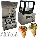 Stainless steel Pizza Cone maker Stand Ice Cream Cone machine 4 conical maker with 8 temperature controller 1 timer (cone maker+oven+12 holes display warmer, 220V/50HZ)