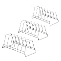 Stainless Steel Plate Stand (Lid) Stand Made Of Steel Less Steel. Dish Rack Lid Holder For Kitchen Plate Stand For Kitchen Cabinet & Dining Table Pack Of 3
