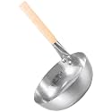 Stainless Steel Pot for Noodle and Soup Cooking, Heavy Duty Cooking Pot with Wooden Handle, Hammered Design for Commercial and Home Kitchen Use