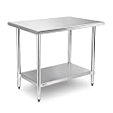 Stainless Steel Prep Table with Adjustable Undershelf
