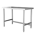 Stainless Steel Prep Table for Commercial Kitchen - Outdoor Cooking Workstation Utility Table with Adjustable Feet for Restaurants and Laundries