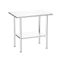 Atelicf NSF Stainless Steel Prep Table 24X36 inch, Rounded Flat Top