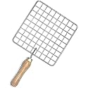 Stainless Steel Roasting Jaali Net with Cooking Tong Roti Chimta and Silicon Oil Brush