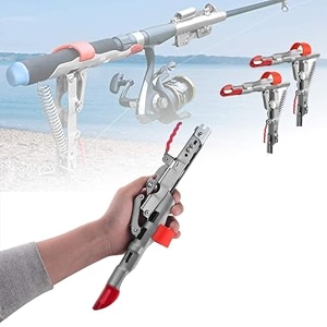 stainless steel rod stand - rod holder for bank fishing - 360 degree adjustable - automatic spring fishing rod holder offering