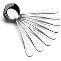 Stainless Steel Round Soup Spoons, Mirror Polished Finish, Set of 6