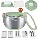 Stainless Steel Salad Spinner with Storage Lid, 5.3Qt