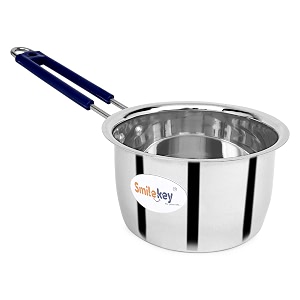 stainless steel sauce pan milktea pan flat base 12 litre with heavy gauge 1200ml kitchen accessories items best diwali gift