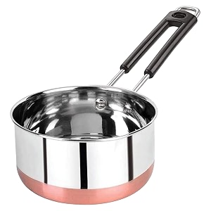 Stainless Steel Saucepan Copper Bottom Induction Compatible