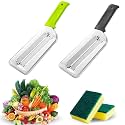 Stainless Steel Shredder Knife, 4 Pcs Stainless Steel Dual Blade Julienne Cutter, Cabbage Shredder for Slicing, Grating & Shredding - Sharp Blades, Easy to Clean & Durable (2Pcs-C)